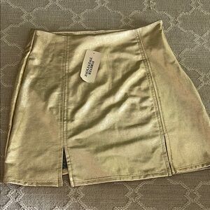 Forever 21 Tan Green Pencil Mini Skirt